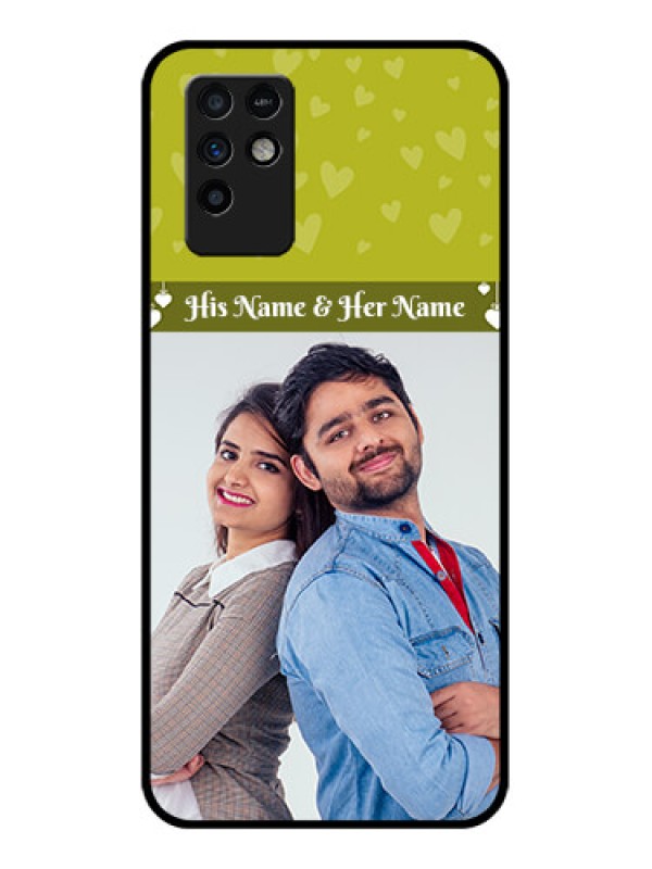 Custom Infinix Note 10 Custom Glass Phone Case - You & Me Heart Design