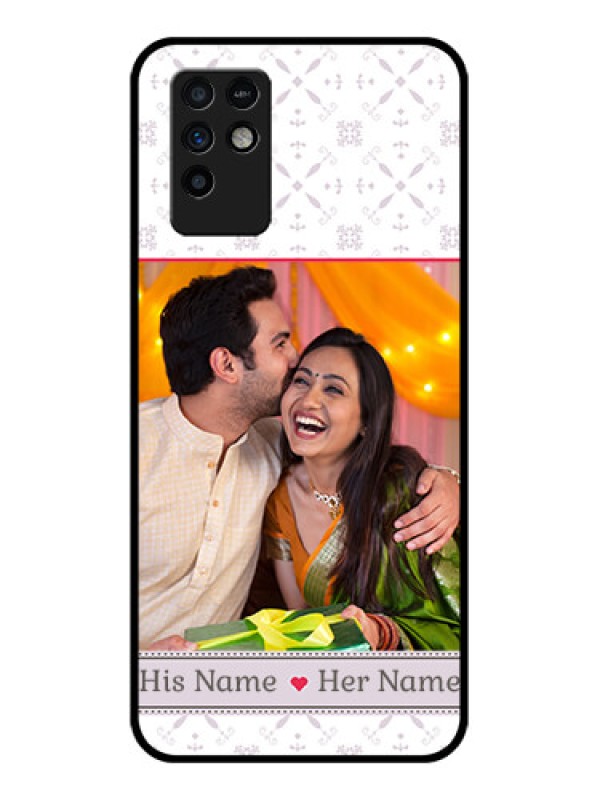 Custom Infinix Note 10 Custom Glass Mobile Case - with Photo and Ethnic Design