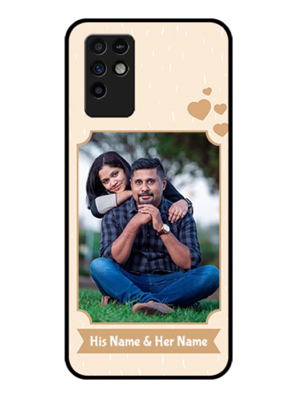 Custom Infinix Note 10 Custom Glass Phone Case - with confetti love design