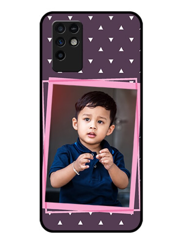 Custom Infinix Note 10 Custom Glass Mobile Case - Triangle Pattern Dotted Design