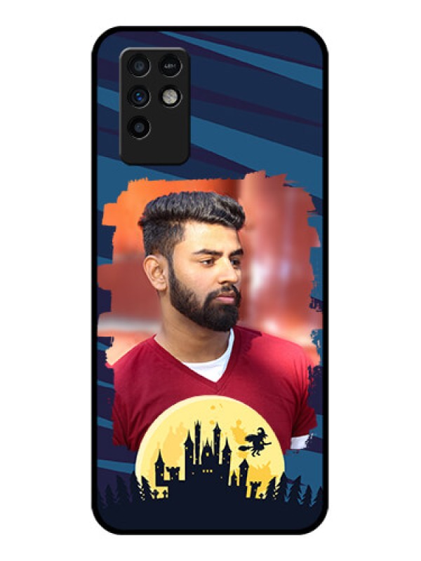 Custom Infinix Note 10 Photo Printing on Glass Case - Halloween Witch Design