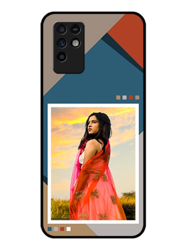 Custom Infinix Note 10 Personalized Glass Phone Case - Retro color pallet Design