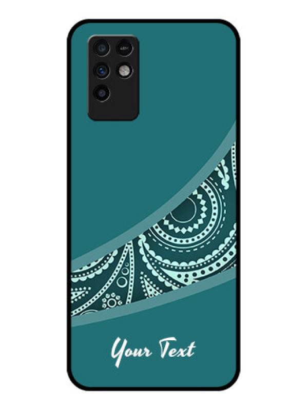 Custom Infinix Note 10 Photo Printing on Glass Case - semi visible floral Design