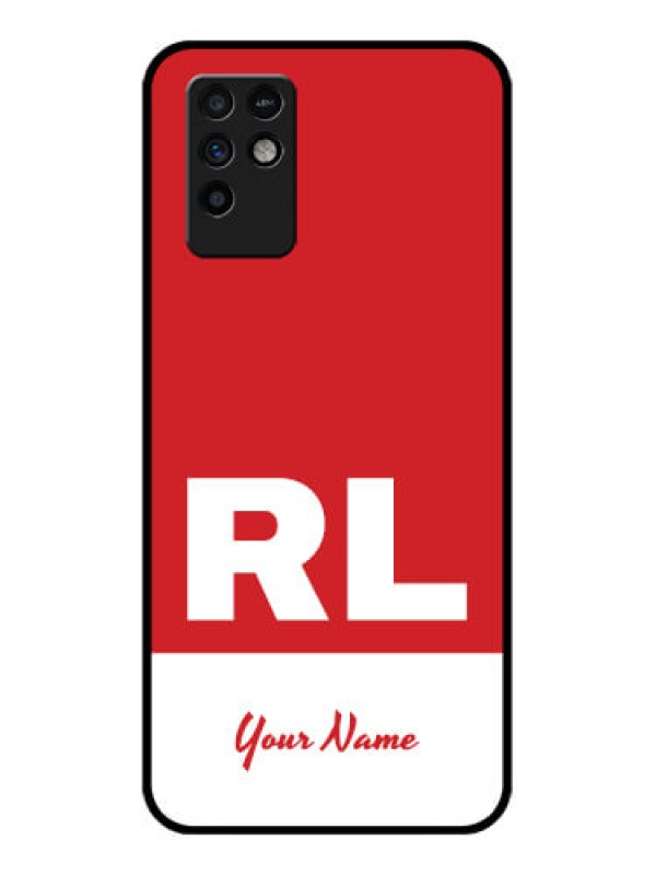 Custom Infinix Note 10 Personalized Glass Phone Case - dual tone custom text Design