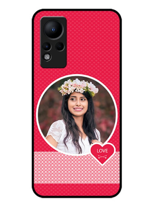 Custom Infinix Note 11 Personalised Glass Phone Case - Pink Pattern Design