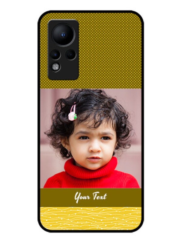 Custom Infinix Note 11 Custom Glass Phone Case - Simple Green Color Design