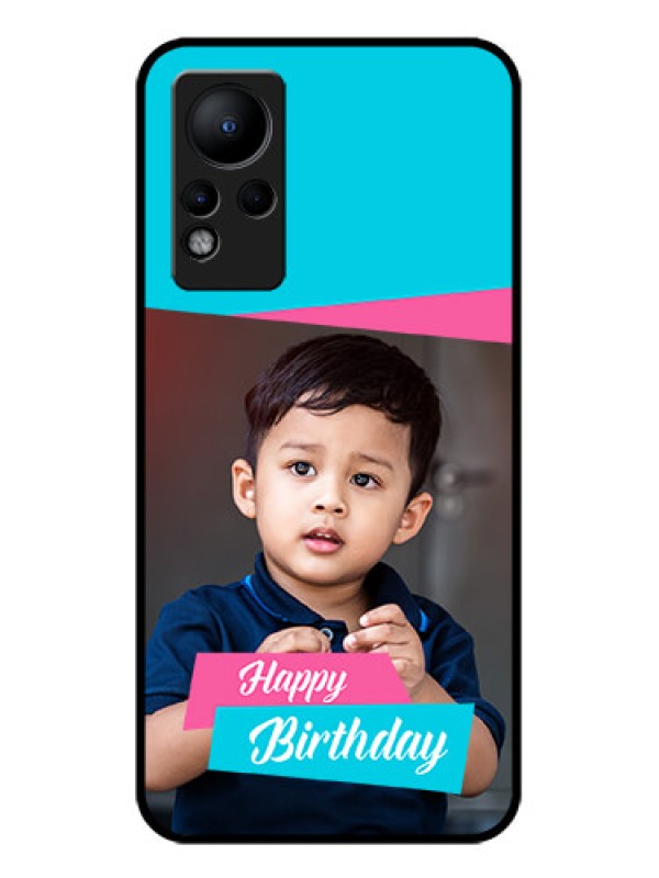 Custom Infinix Note 11 Personalized Glass Phone Case - Image Holder with 2 Color Design