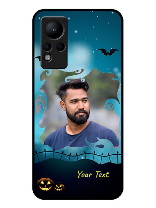 Custom Infinix Note 11 Custom Glass Phone Case - Halloween frame design