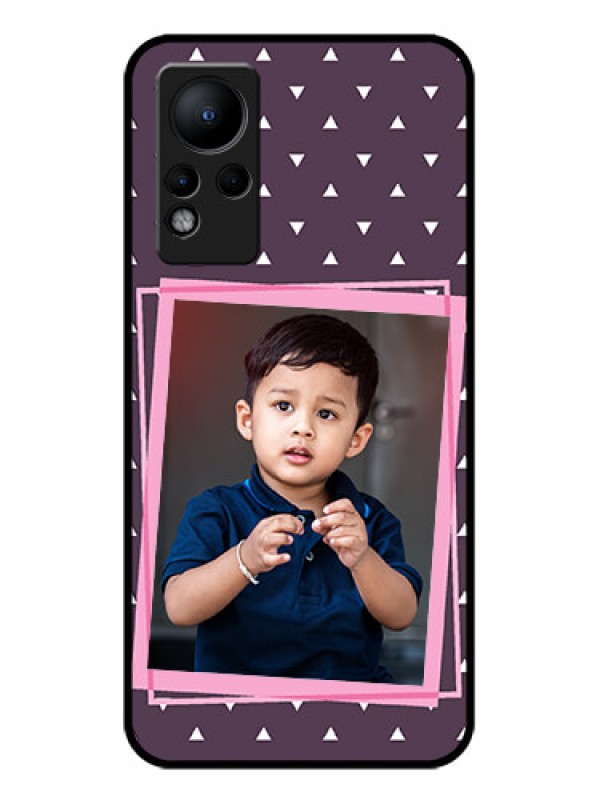 Custom Infinix Note 11 Custom Glass Mobile Case - Triangle Pattern Dotted Design