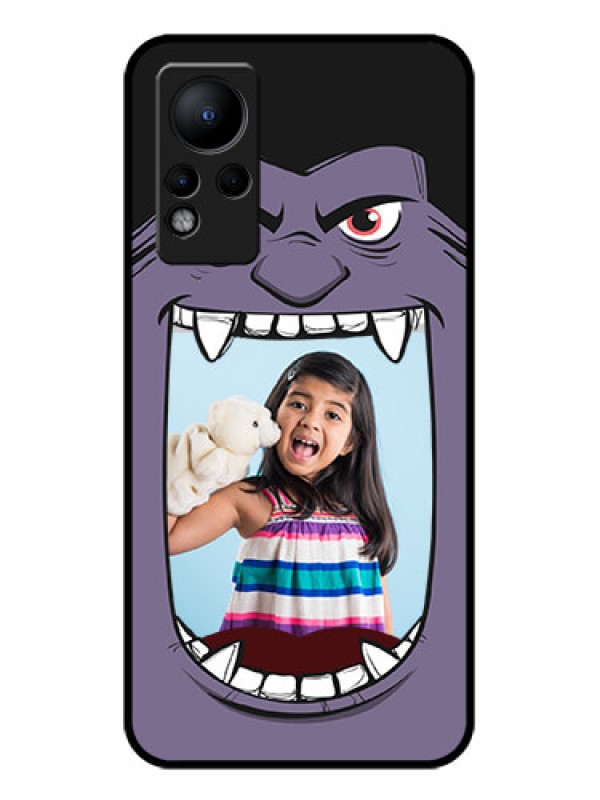Custom Infinix Note 11 Custom Glass Phone Case - Angry Monster Design