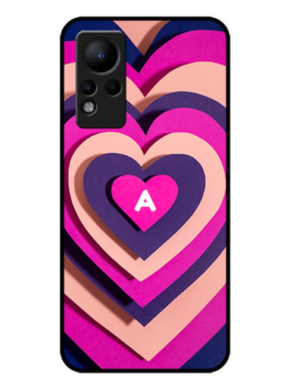 Custom Infinix Note 11 Custom Glass Mobile Case - Cute Heart Pattern Design