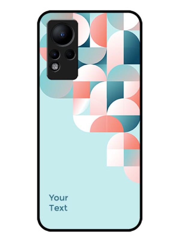 Custom Infinix Note 11 Custom Glass Phone Case - Stylish Semi-circle Pattern Design