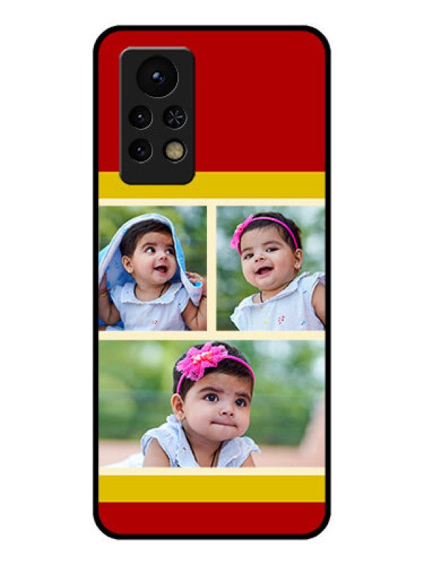 Custom Infinix Note 11s Custom Glass Mobile Case - Multiple Pic Upload Design