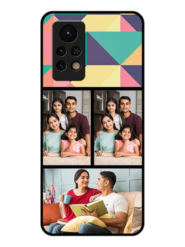 Custom Infinix Note 11s Custom Glass Phone Case - Bulk Pic Upload Design