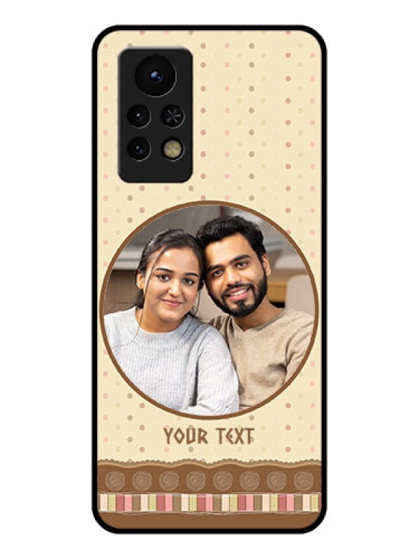 Custom Infinix Note 11s Custom Glass Mobile Case - Brown Dotted Mobile Case Design