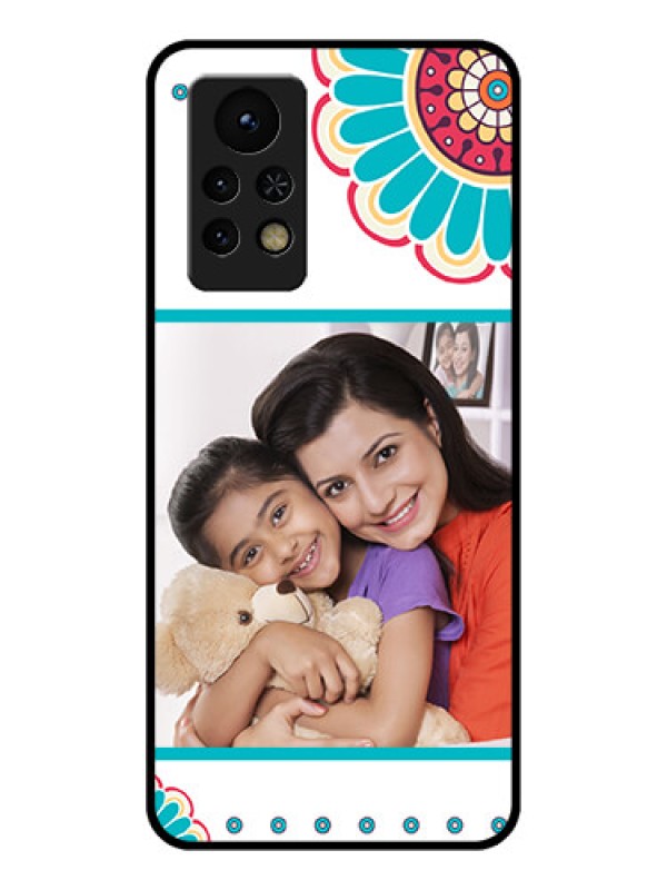 Custom Infinix Note 11s Custom Glass Phone Case - Flower Design