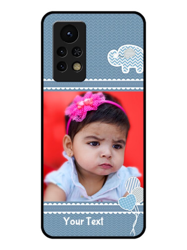 Custom Infinix Note 11s Photo Printing on Glass Case - with Kids Pattern Design