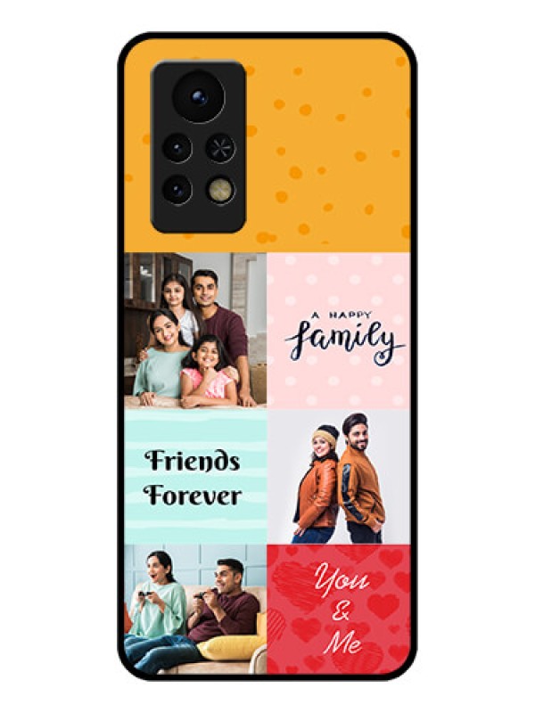Custom Infinix Note 11s Personalized Glass Phone Case - Images with Quotes Design