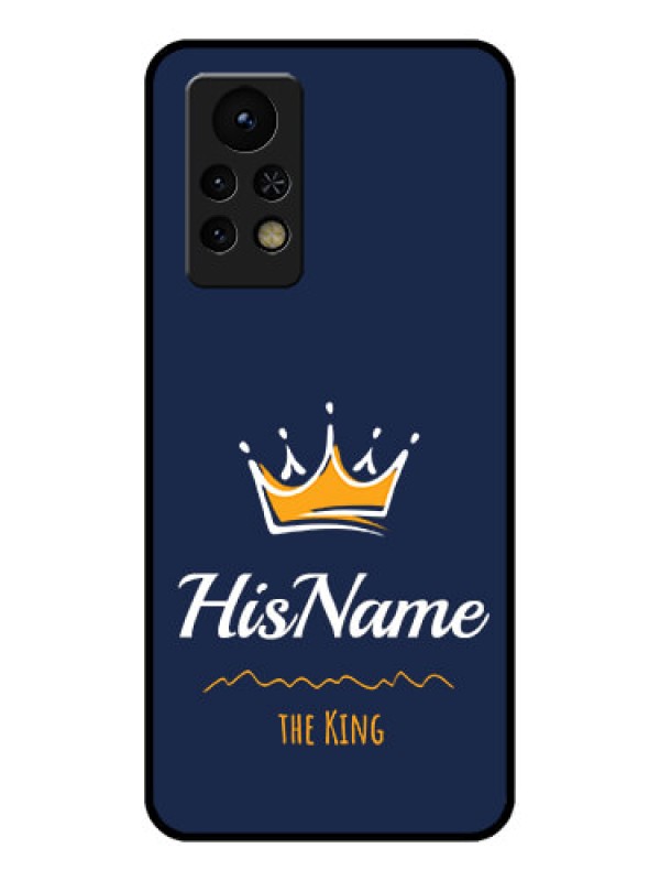 Custom Infinix Note 11s Glass Phone Case King with Name