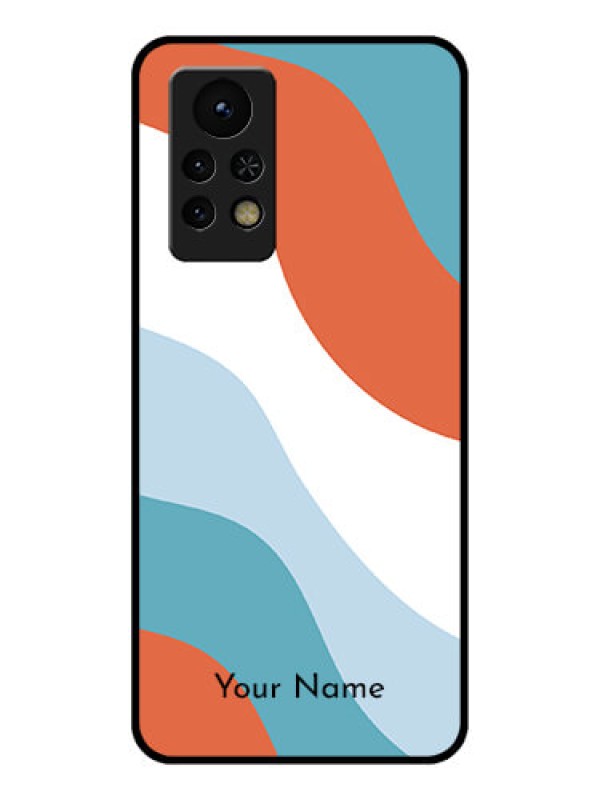 Custom Infinix Note 11s Custom Glass Mobile Case - coloured Waves Design