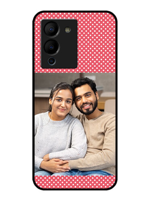 Custom Infinix Note 12 Turbo Custom Glass Phone Case - White Dotted Design