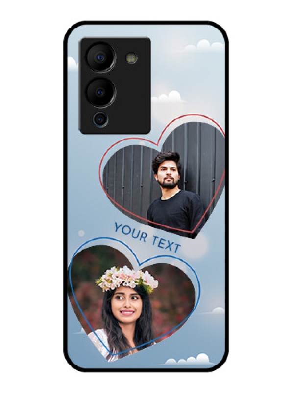 Custom Infinix Note 12 Turbo Custom Glass Phone Case - Blue Color Couple Design