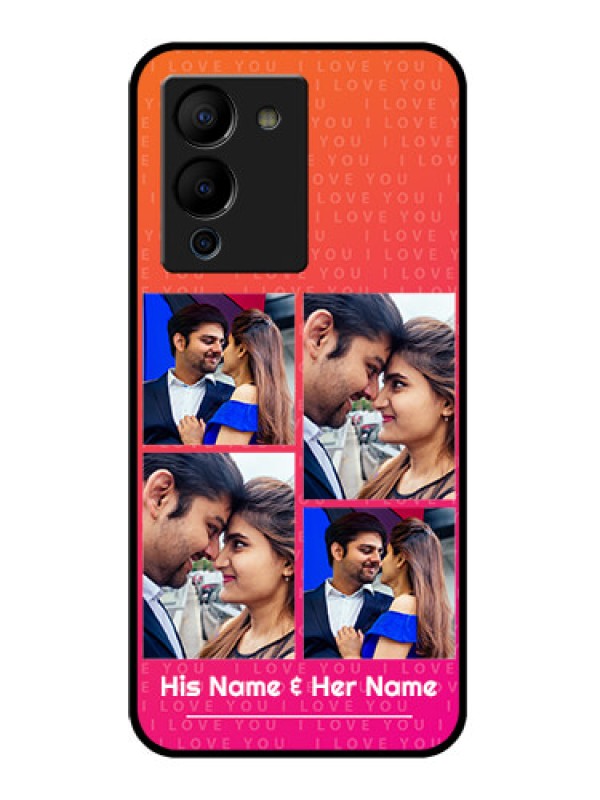 Custom Infinix Note 12 Turbo Custom Glass Phone Case - I Love You Pink Design