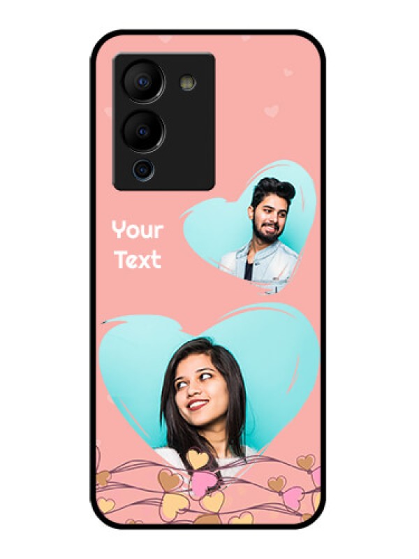 Custom Infinix Note 12 Turbo Custom Glass Phone Case - Love Doodle Design