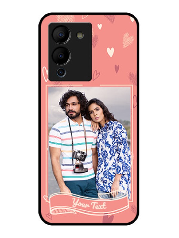 Custom Infinix Note 12 Turbo Custom Glass Phone Case - Love Doodle Art Design