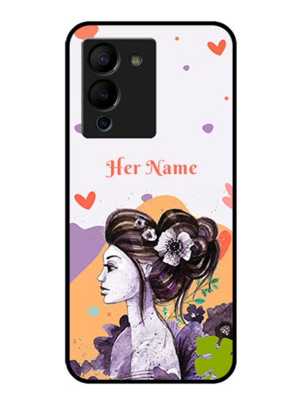 Custom Infinix Note 12 Turbo Custom Glass Phone Case - Woman And Nature Design