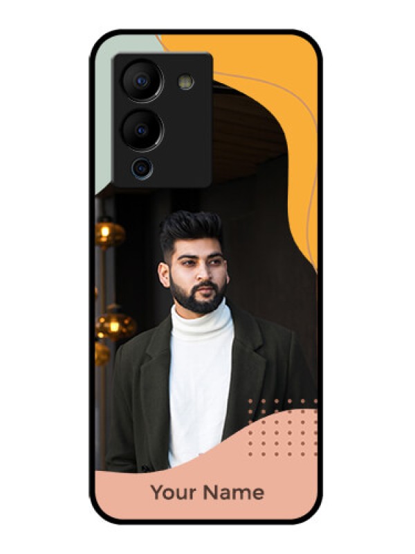 Custom Infinix Note 12 Turbo Custom Glass Phone Case - Tri - Coloured Overlay Design