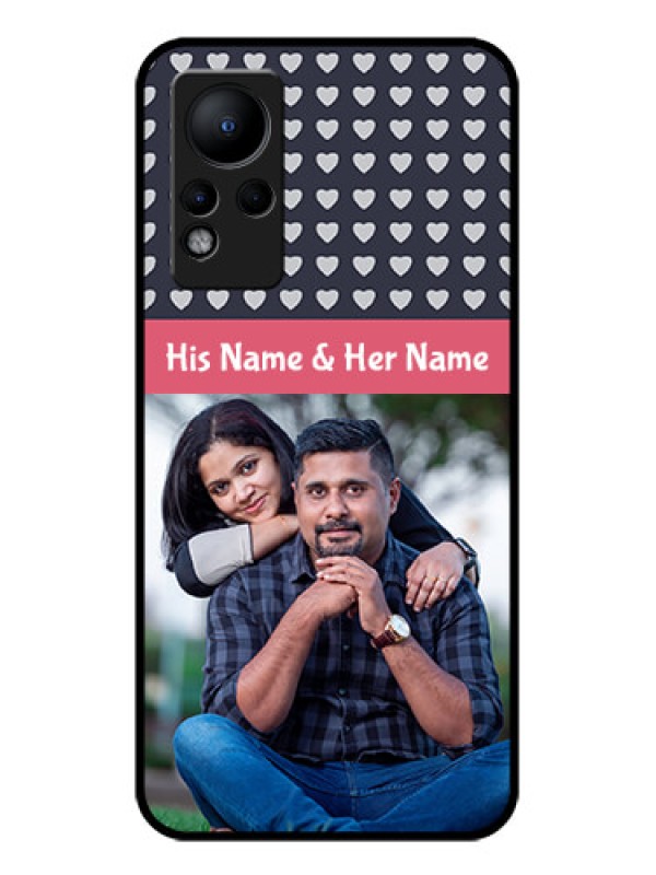 Custom Infinix Note 12 Custom Glass Mobile Case - Love Symbols Design