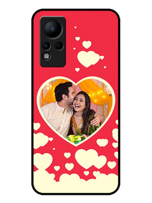 Custom Infinix Note 12 Custom Glass Mobile Case - Love Symbols Phone Cover Design