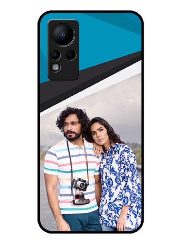 Custom Infinix Note 12 Photo Printing on Glass Case - Simple Pattern Photo Upload Design