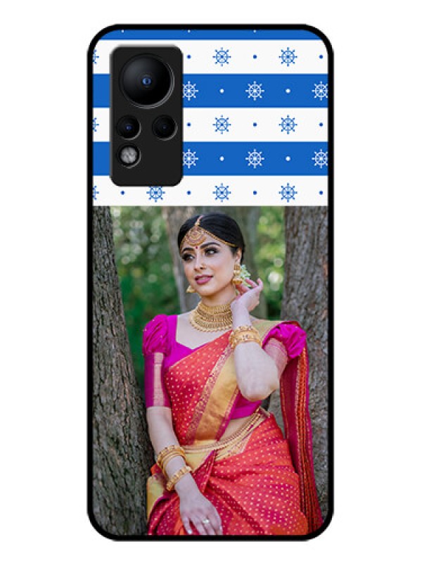Custom Infinix Note 12 Photo Printing on Glass Case - Snow Pattern Design
