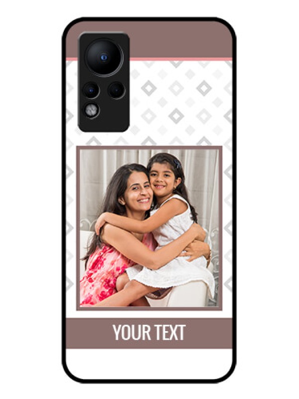 Custom Infinix Note 12 Photo Printing on Glass Case - Simple Diamond Design