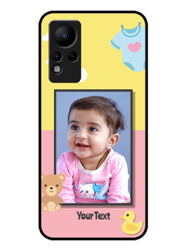 Custom Infinix Note 12 Photo Printing on Glass Case - Kids 2 Color Design