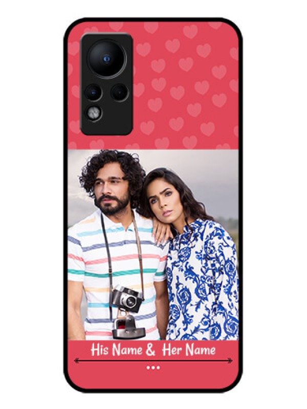 Custom Infinix Note 12 Photo Printing on Glass Case - Simple Love Design
