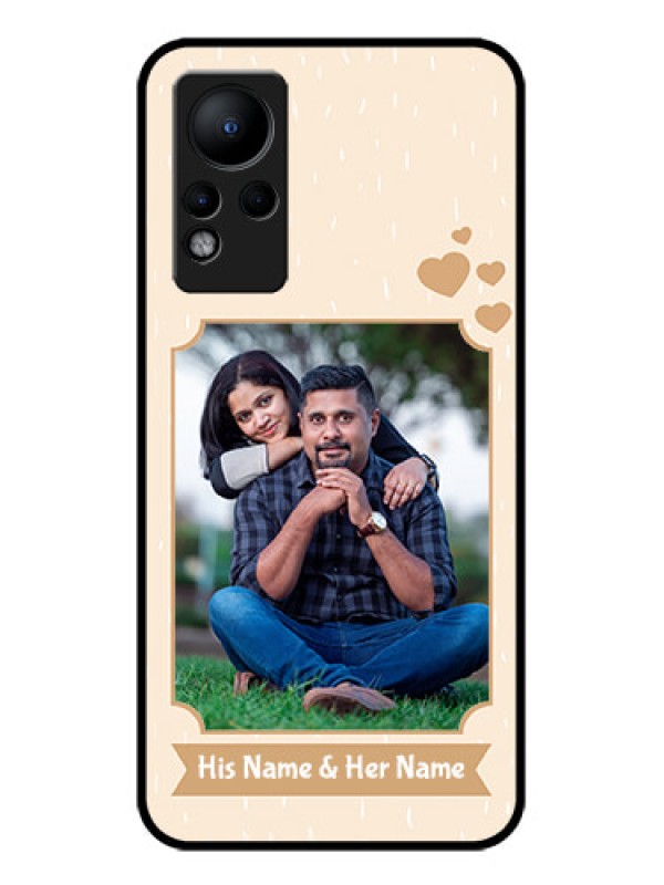 Custom Infinix Note 12 Custom Glass Phone Case - with confetti love design