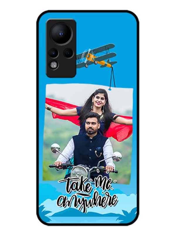 Custom Infinix Note 12 Custom Glass Mobile Case - Traveller Design