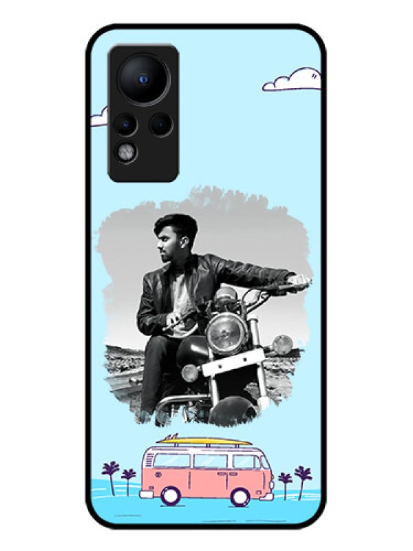 Custom Infinix Note 12 Photo Printing on Glass Case - Travel & Adventure Design