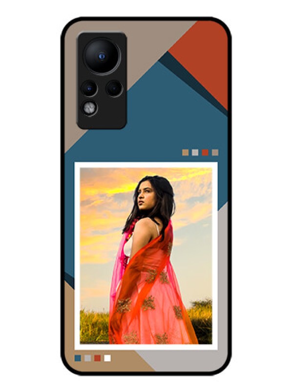 Custom Infinix Note 12 Personalized Glass Phone Case - Retro color pallet Design
