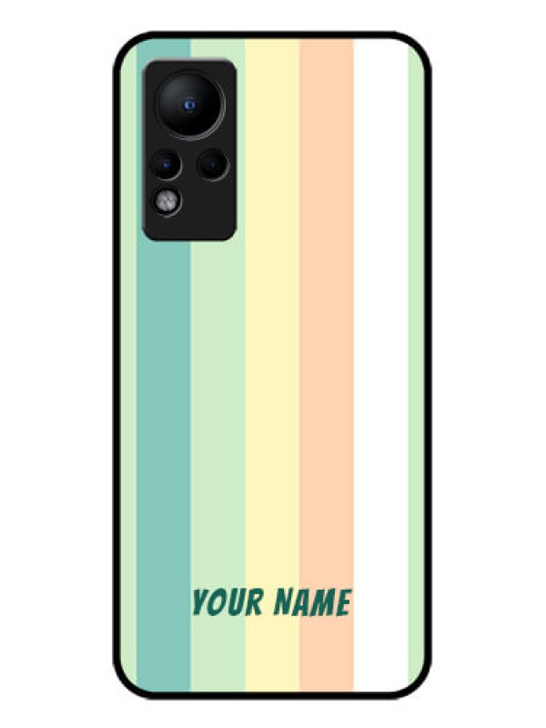 Custom Infinix Note 12 Photo Printing on Glass Case - Multi-colour Stripes Design