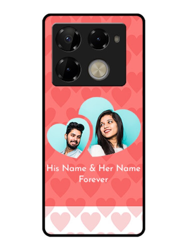 Custom Infinix Note 40 Pro 5G Custom Glass Phone Case - Couple Pic Upload Design