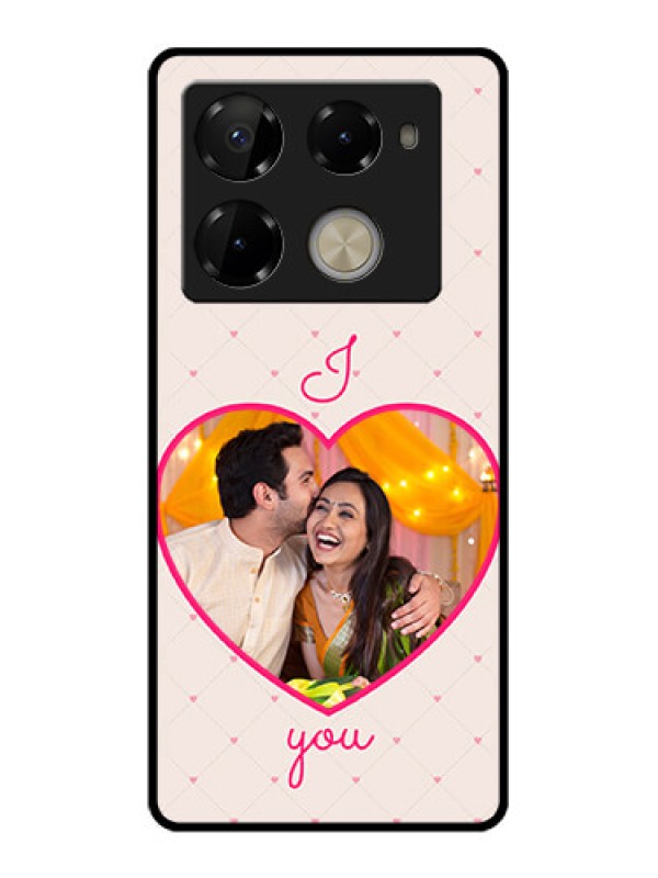 Custom Infinix Note 40 Pro 5G Custom Glass Phone Case - Heart Shape Design