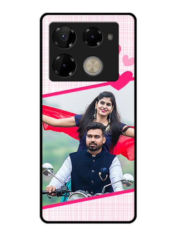 Custom Infinix Note 40 Pro 5G Custom Glass Phone Case - Love Shape Heart Design