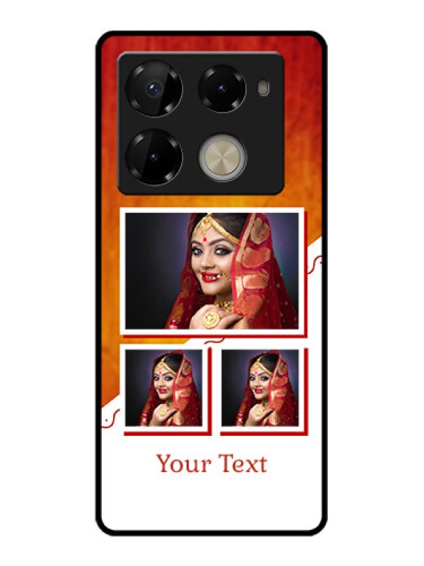 Custom Infinix Note 40 Pro 5G Custom Glass Phone Case - Wedding Memories Design