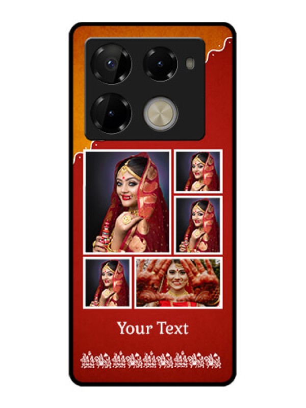 Custom Infinix Note 40 Pro 5G Custom Glass Phone Case - Wedding Pic Upload Design
