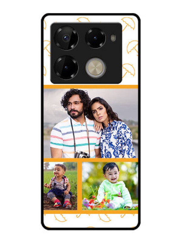 Custom Infinix Note 40 Pro 5G Custom Glass Phone Case - Yellow Pattern Design