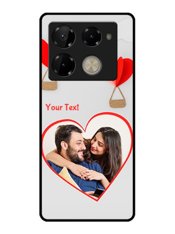 Custom Infinix Note 40 Pro 5G Custom Glass Phone Case - Parachute Love Design
